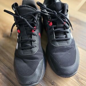 Adidas Men's Black and Red Sneakers